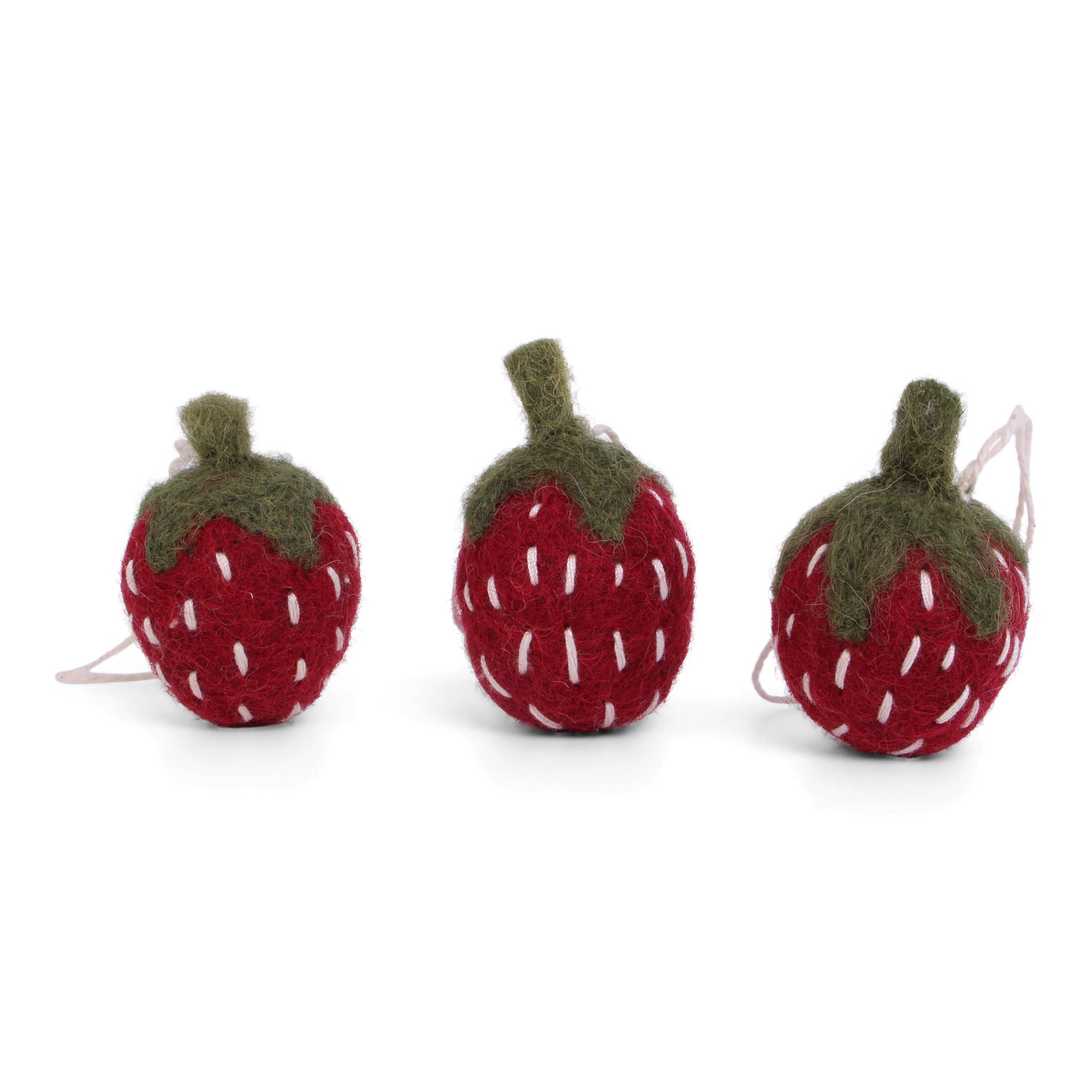 Strawberries w/string - Set of 3