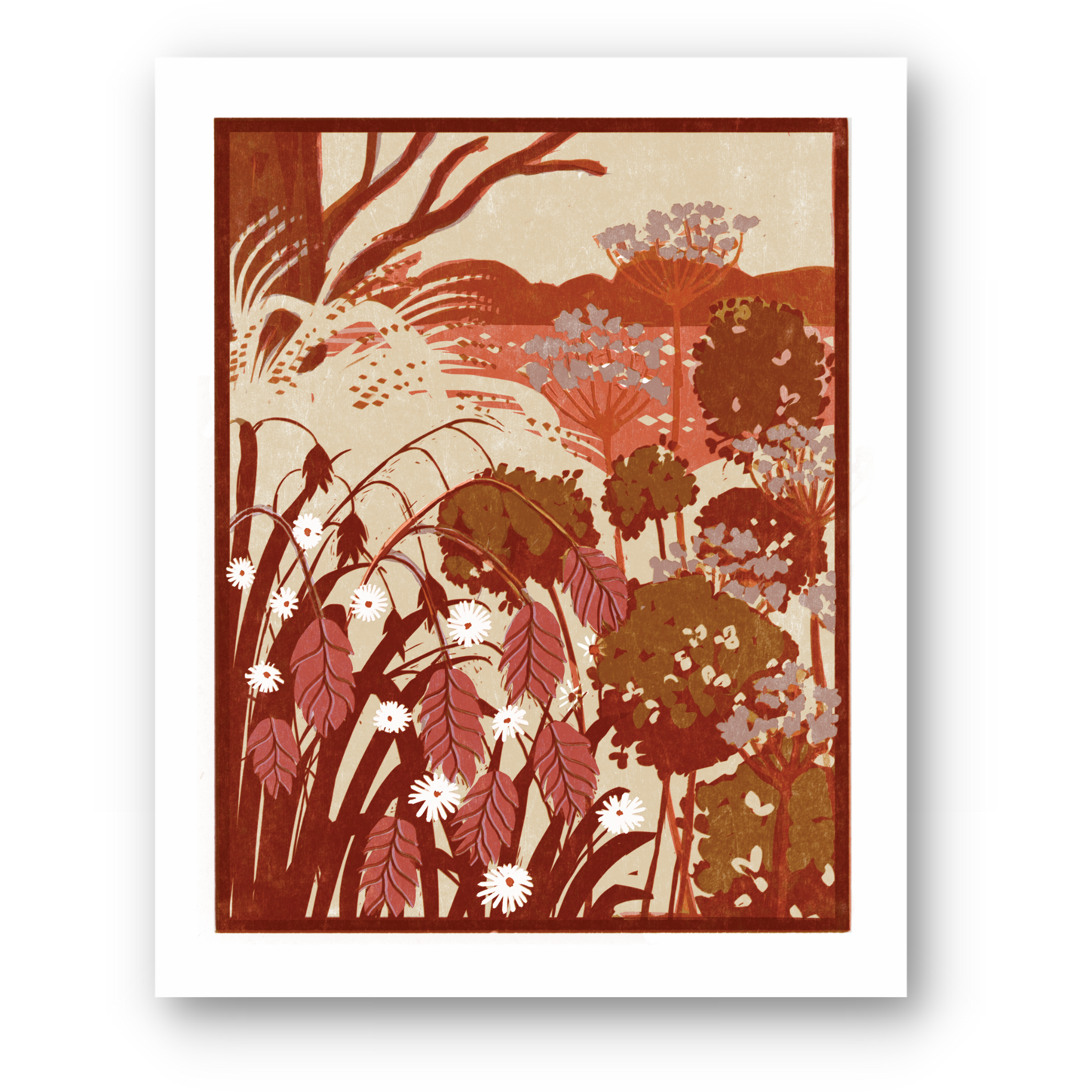 Sea Oats and Aster 8x10" Art Print