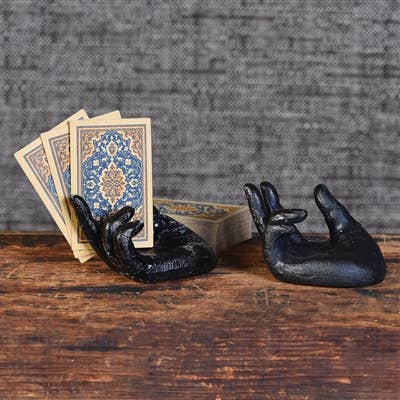 Single Hand Card Holder - Antique Black