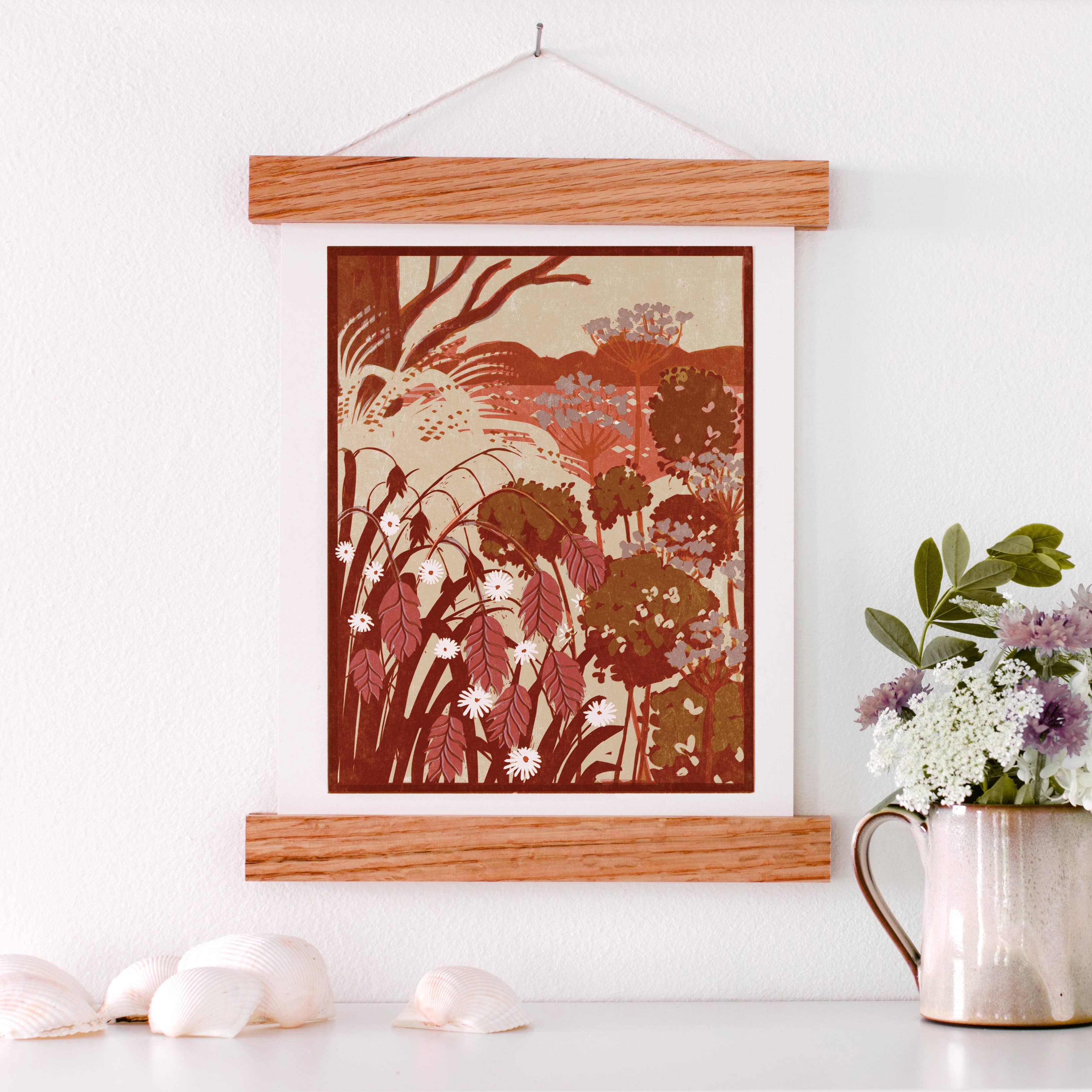 Sea Oats and Aster 8x10" Art Print