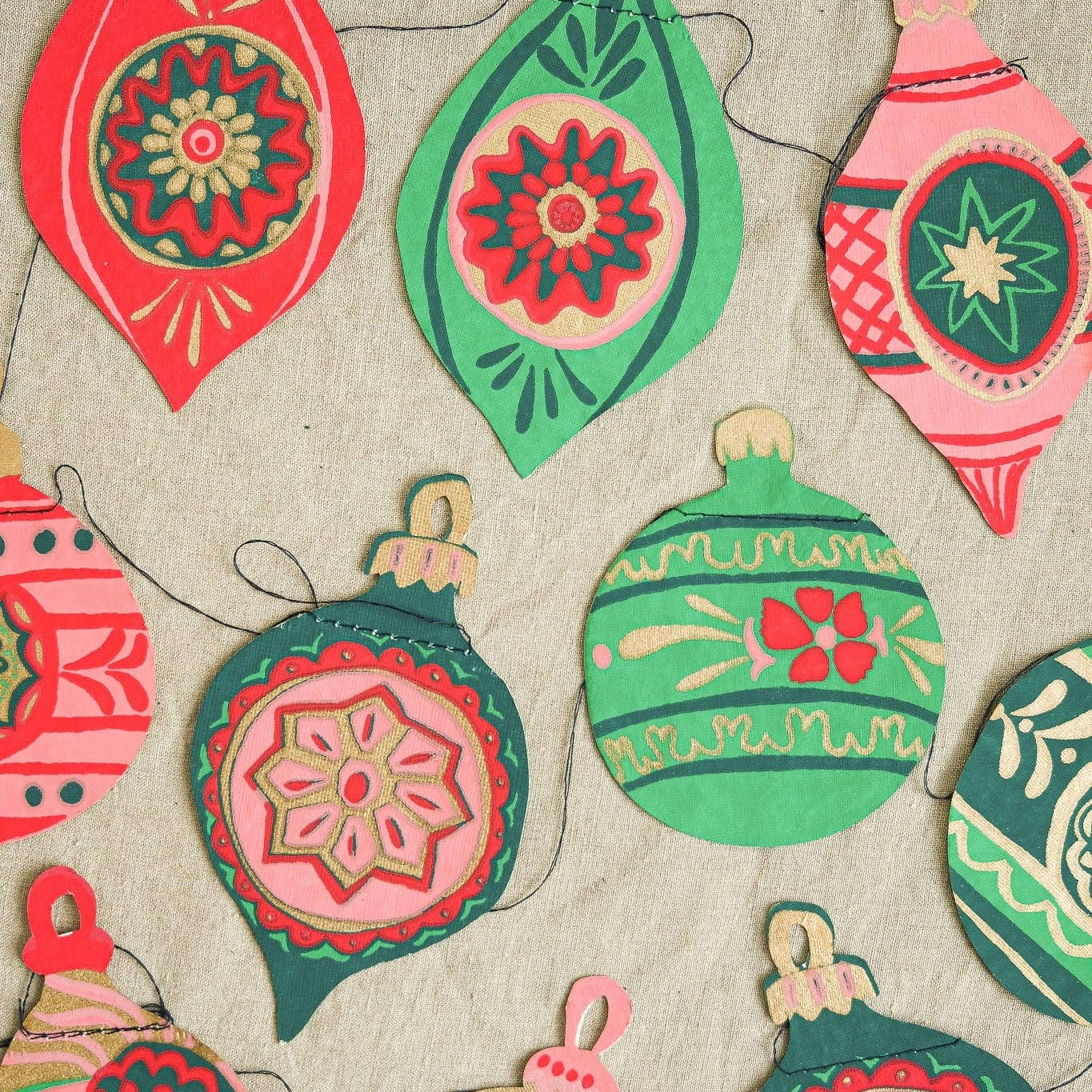 Baubles Sewn Garland