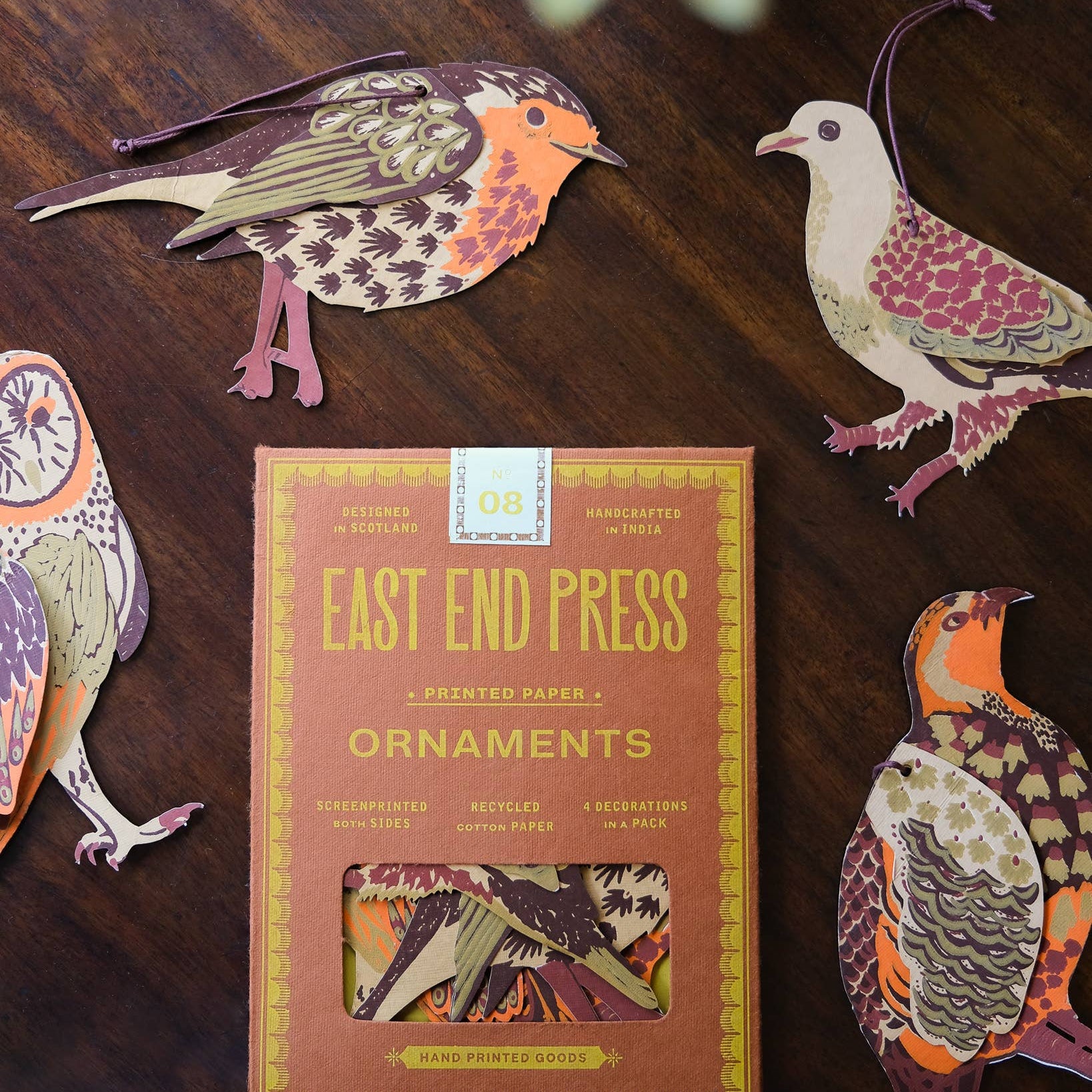 Winter Birds Paper Ornaments