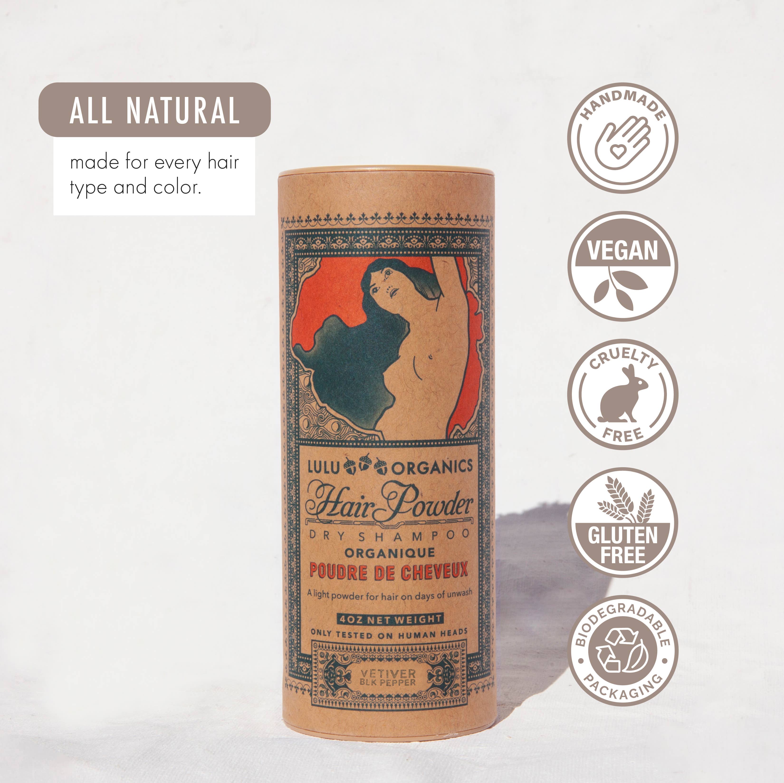 Vetiver and Black Pepper Hair Powder Shampoo 4oz