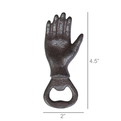 Hand Bottle Opener, Cast Iron