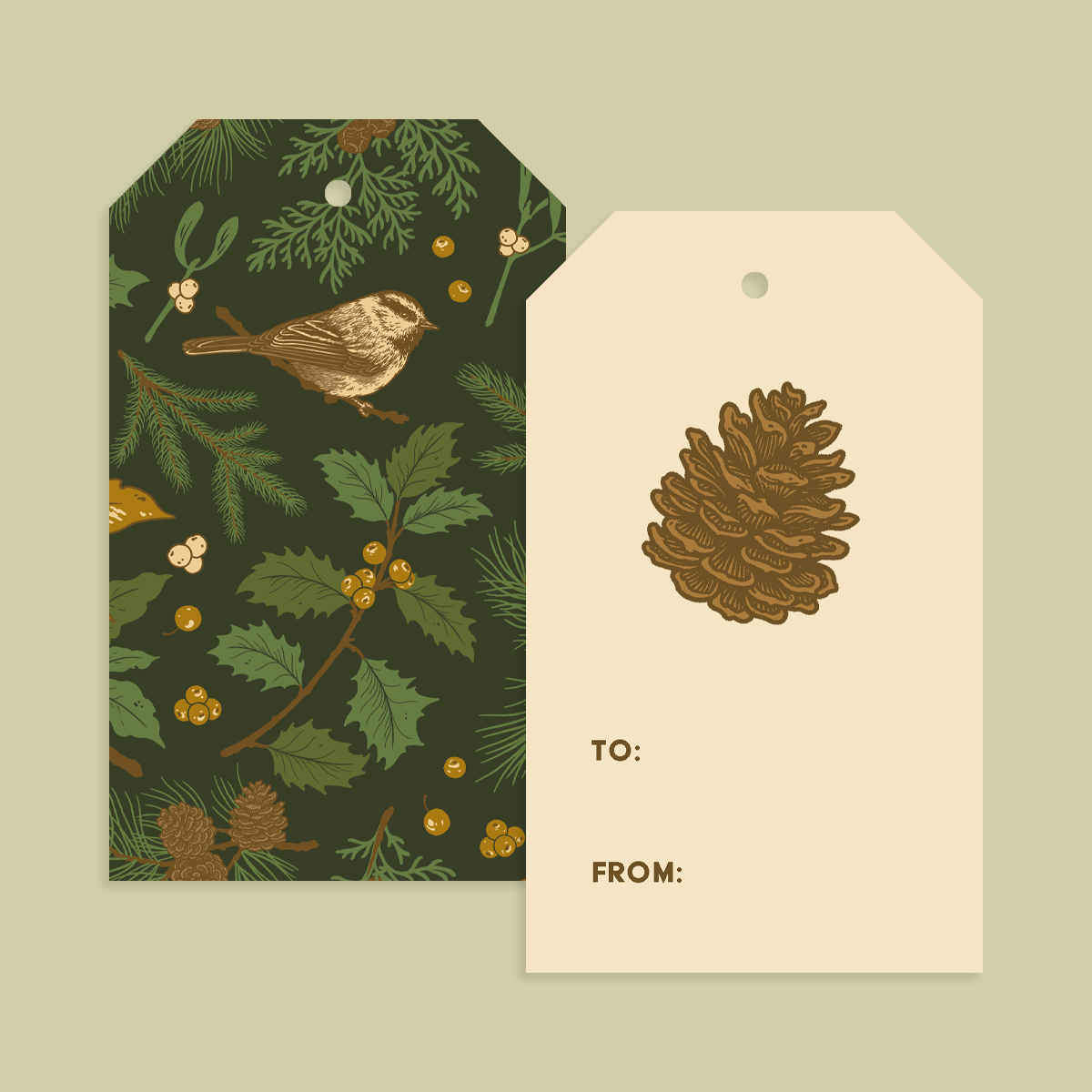 Set of 8 Holiday Gift Tags