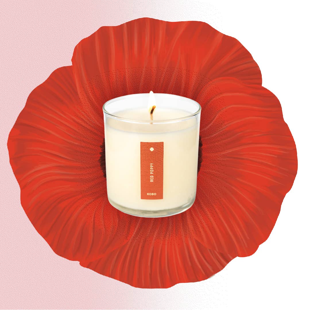 Red Poppy Candle