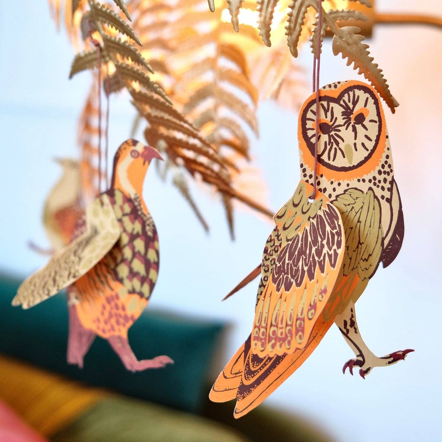 Winter Birds Paper Ornaments
