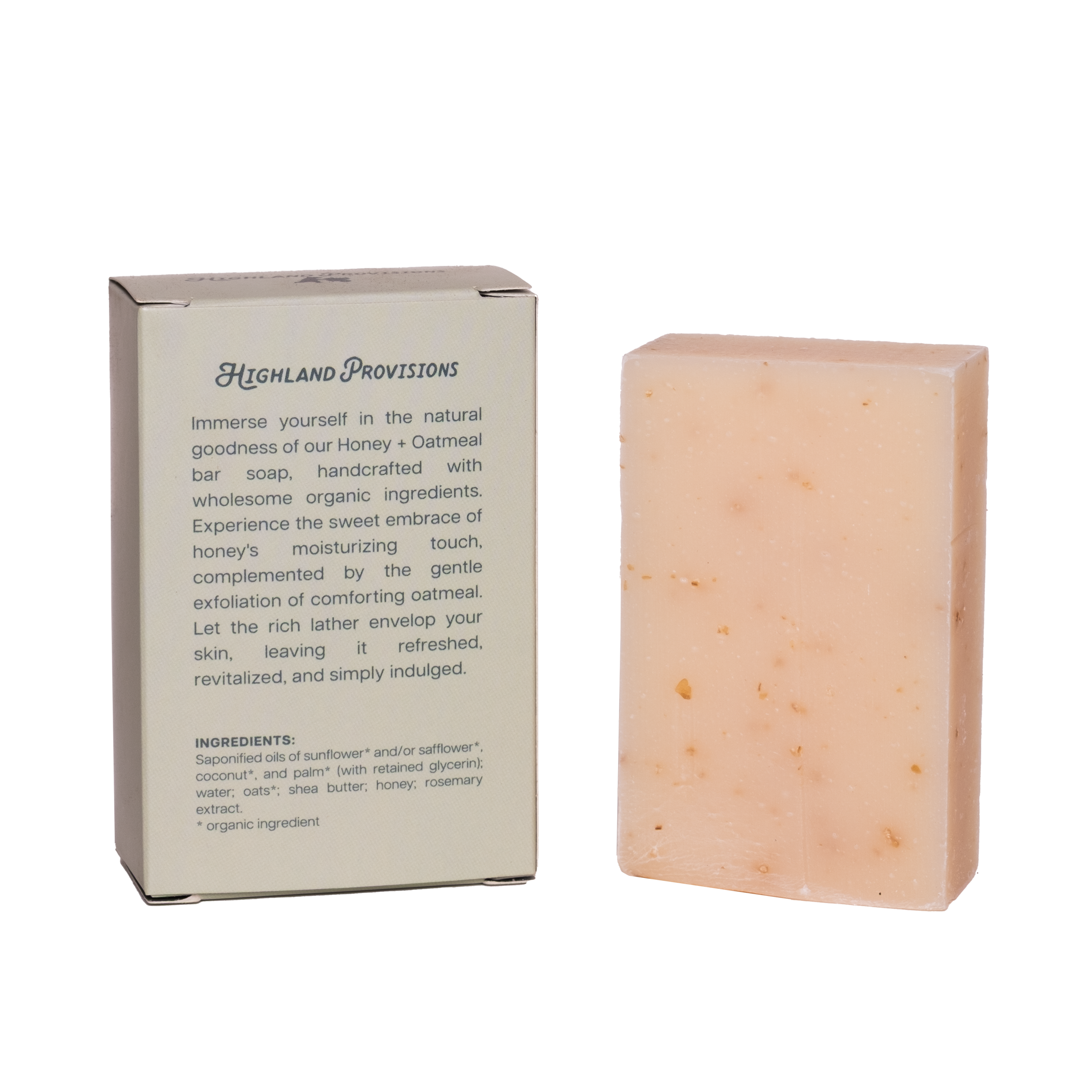 Honey + Oatmeal Organic Bar Soap