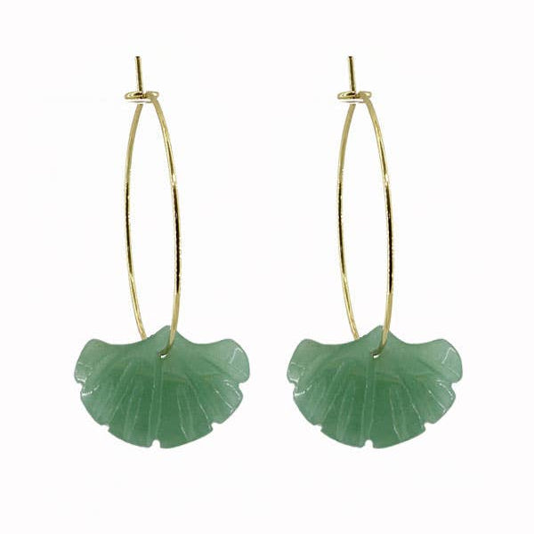 Ginkgo Hoops Aventurine