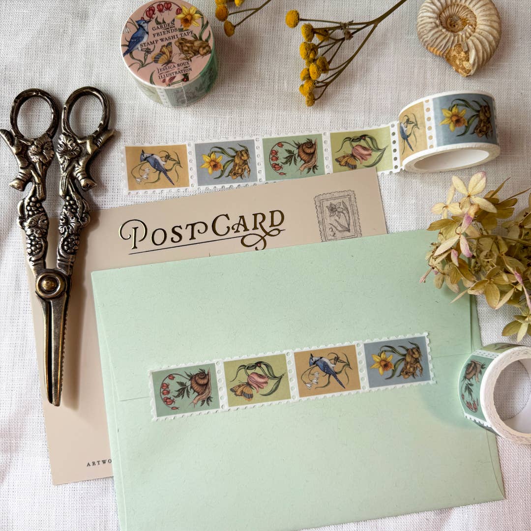 Garden Friends Stamp Washi Tape