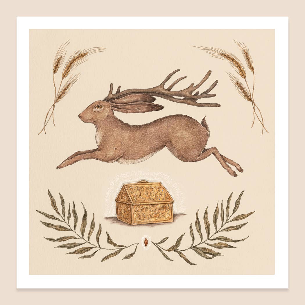 Jackalope 10" x 10" Print