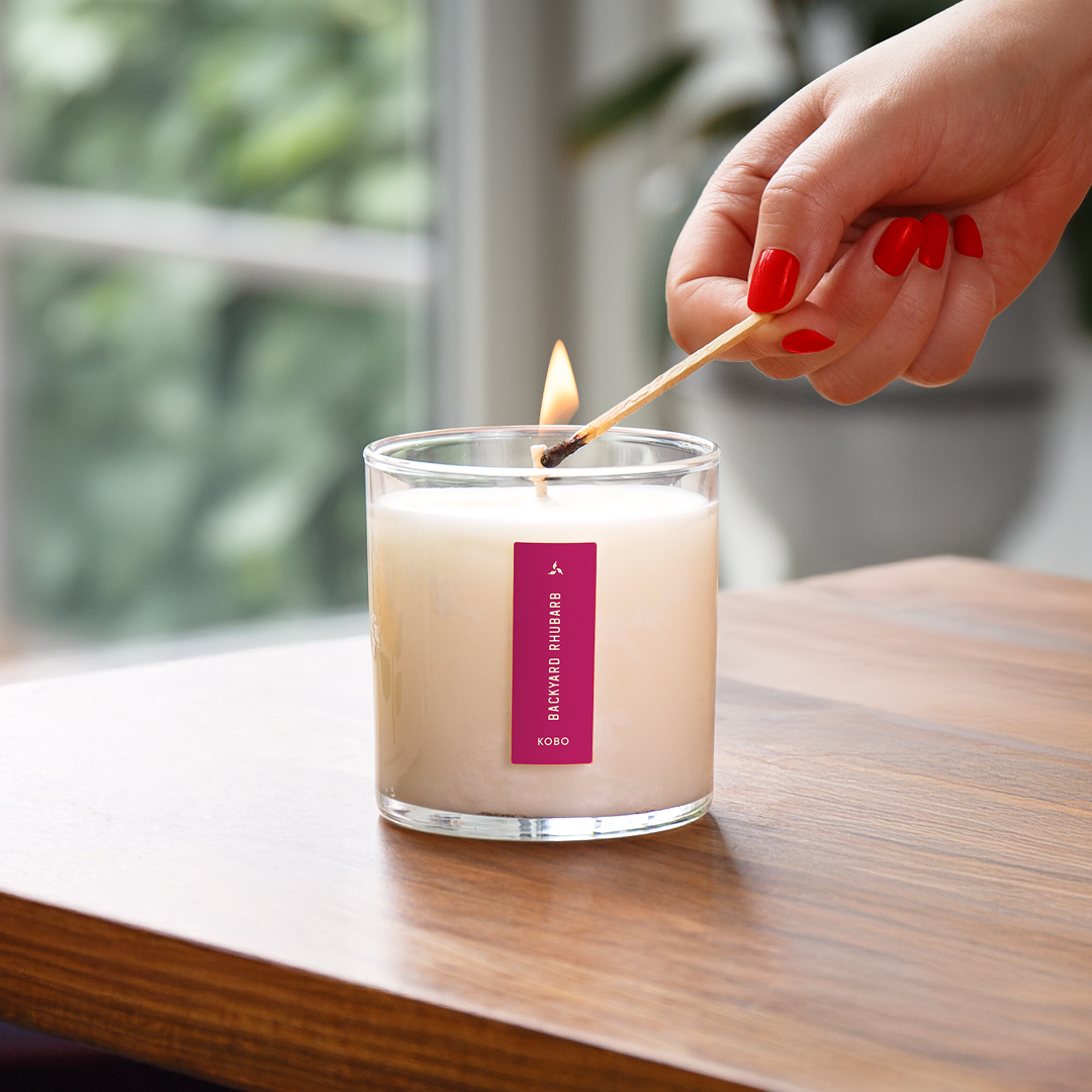 Backyard Rhubarb Candle