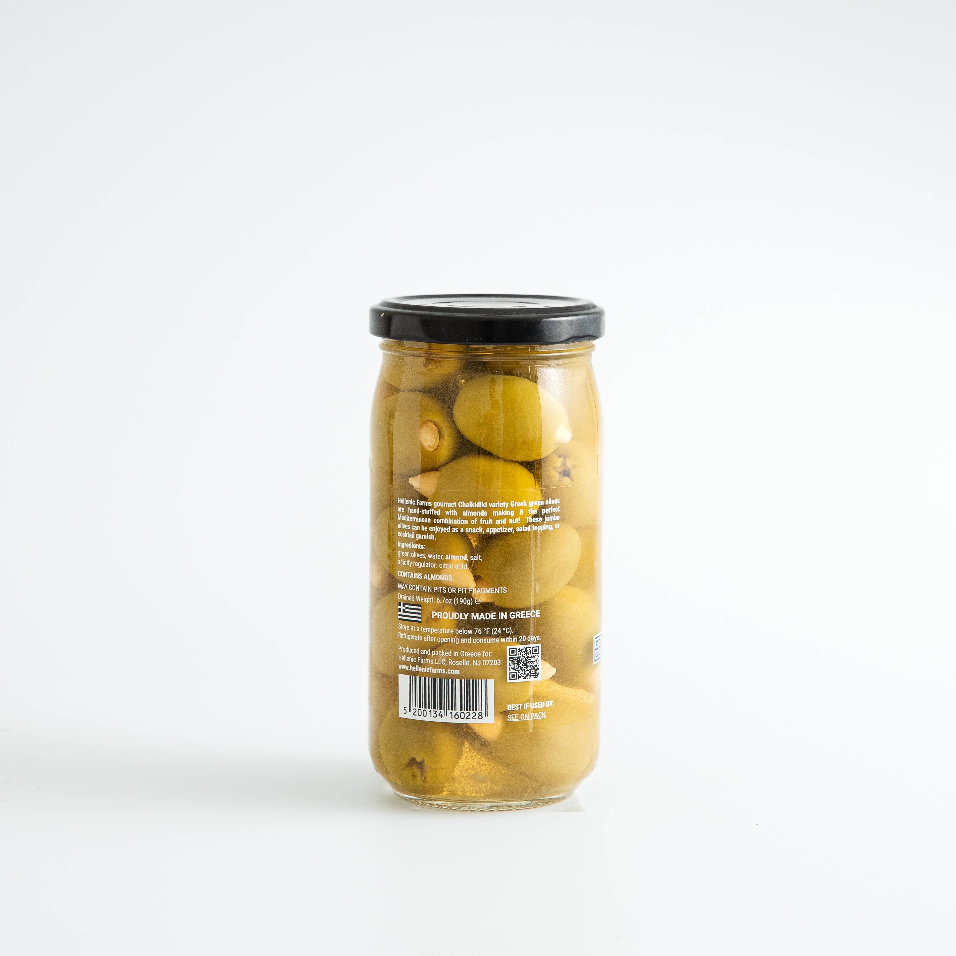 Greek Green Olives Stuffed w/ Almonds