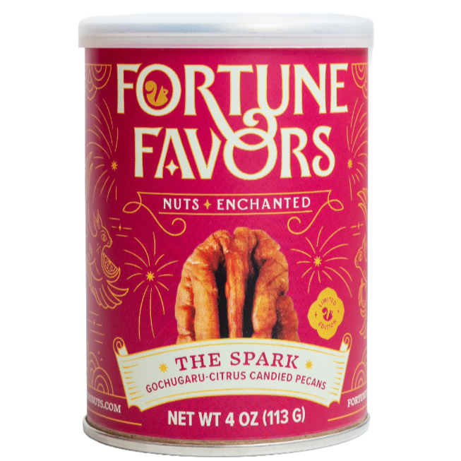4oz Fortune Favors The Spark Candied Pecans