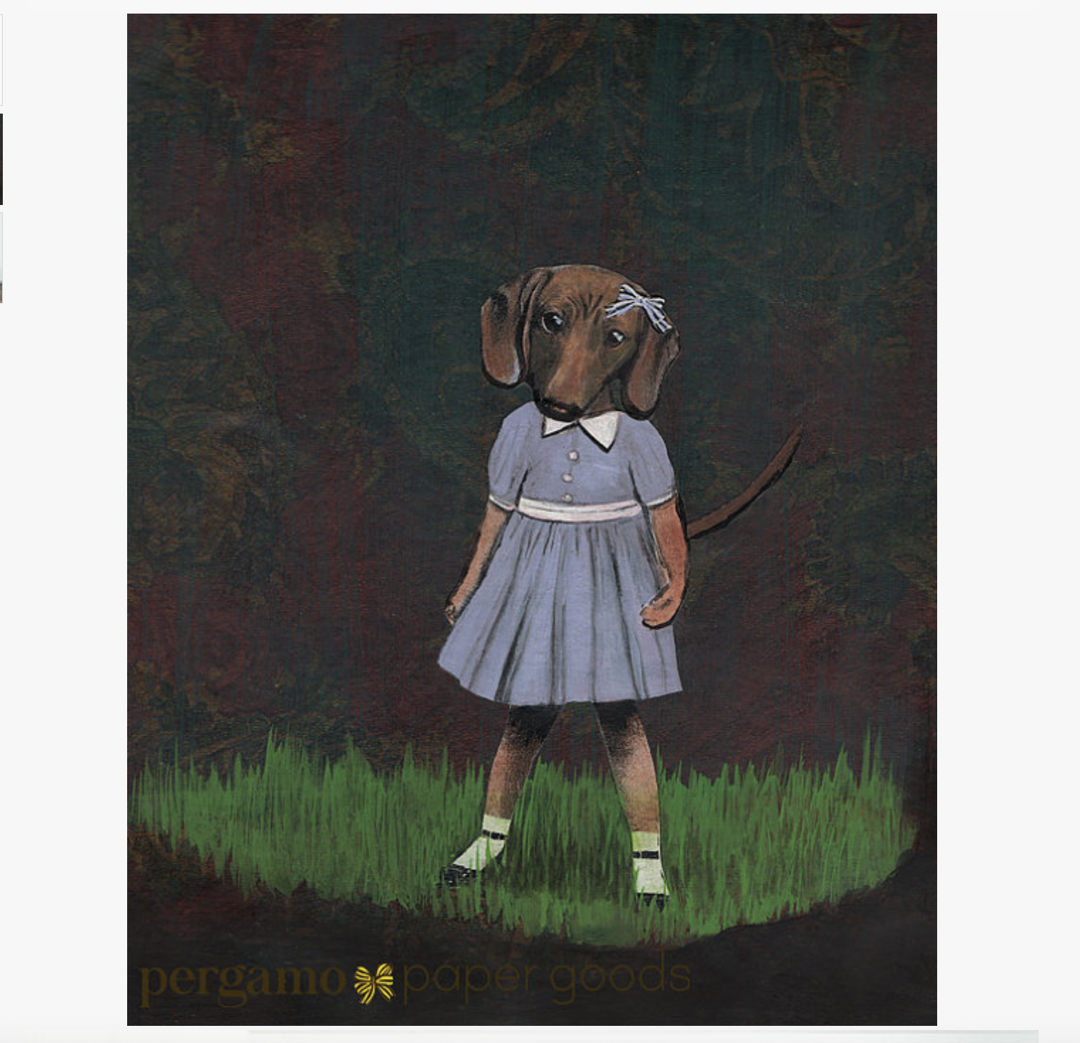 Dachsund Girl 8x10" Art Print