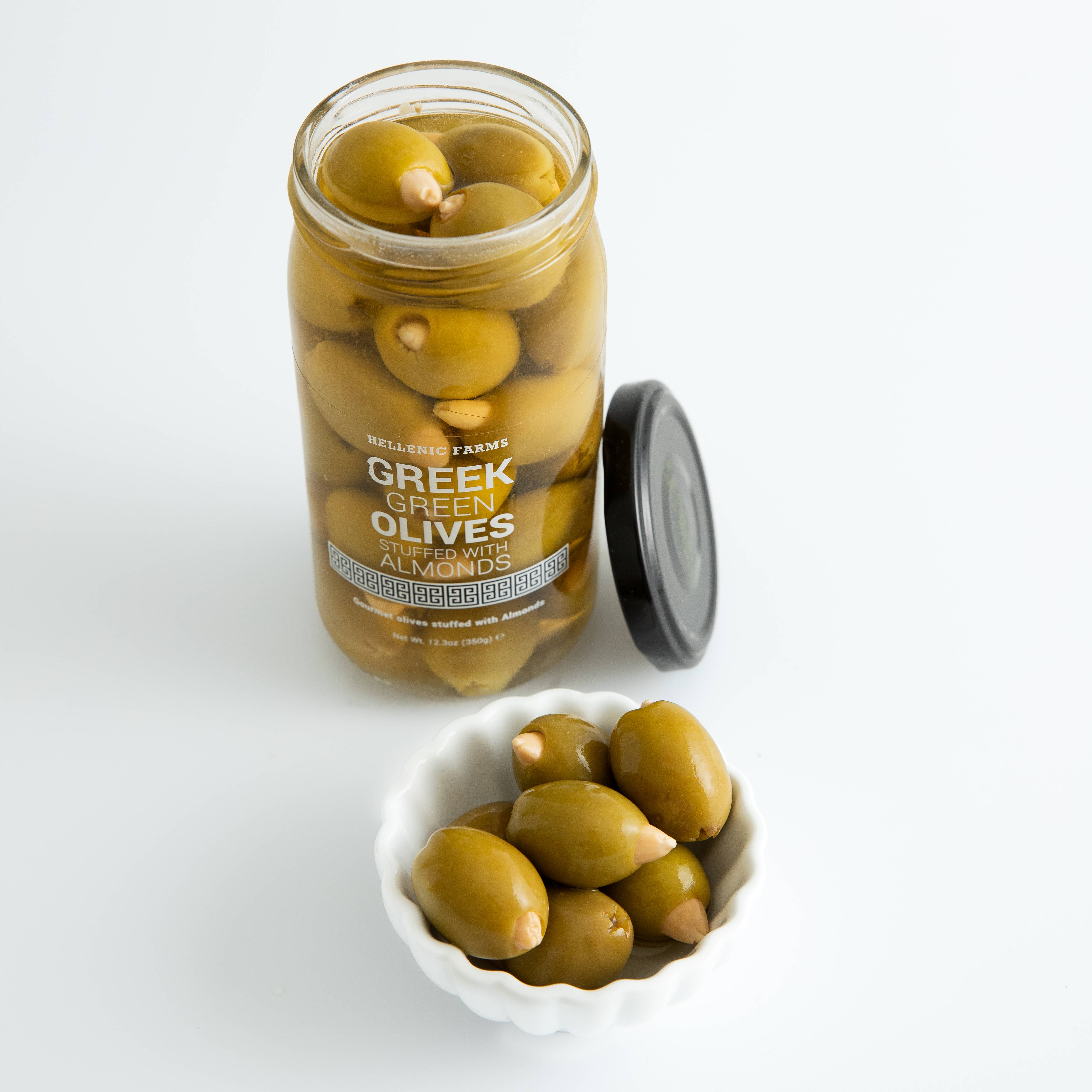 Greek Green Olives Stuffed w/ Almonds