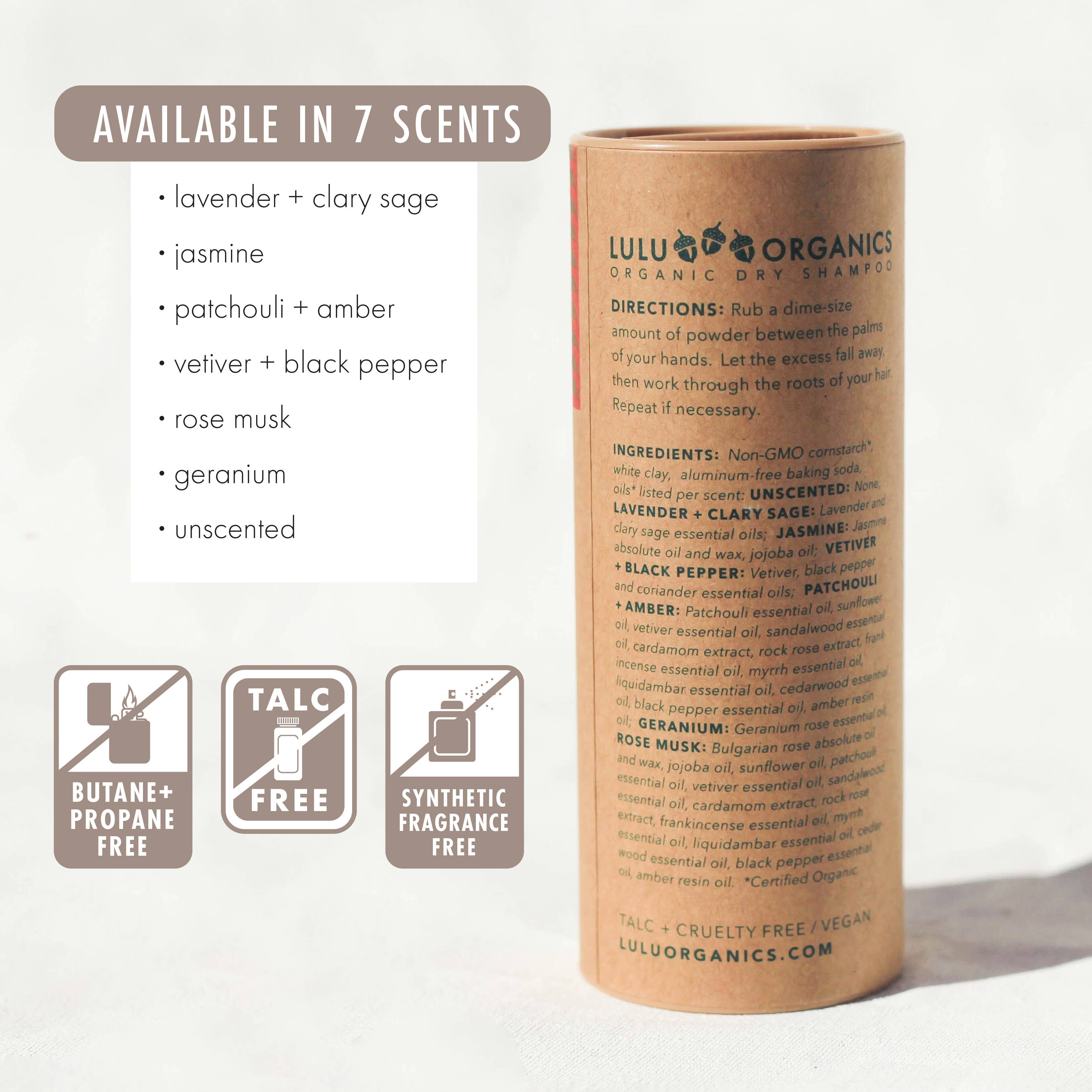 Vetiver and Black Pepper Hair Powder Shampoo 4oz